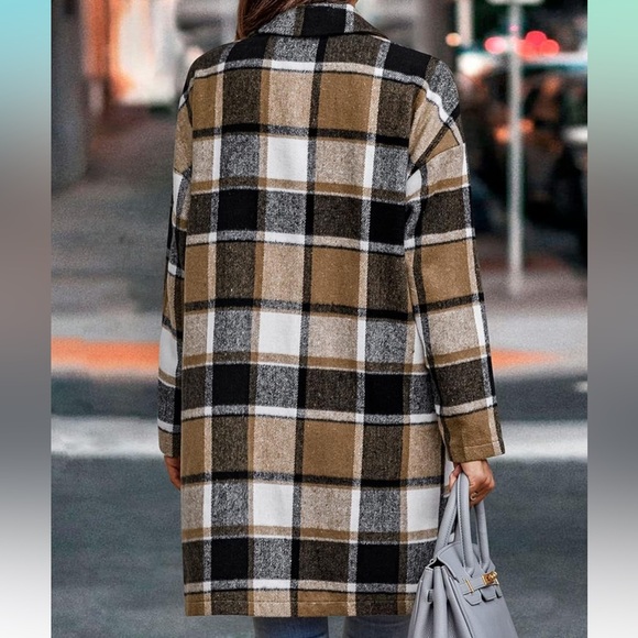 Long plaid jacket - Picture 5 of 8